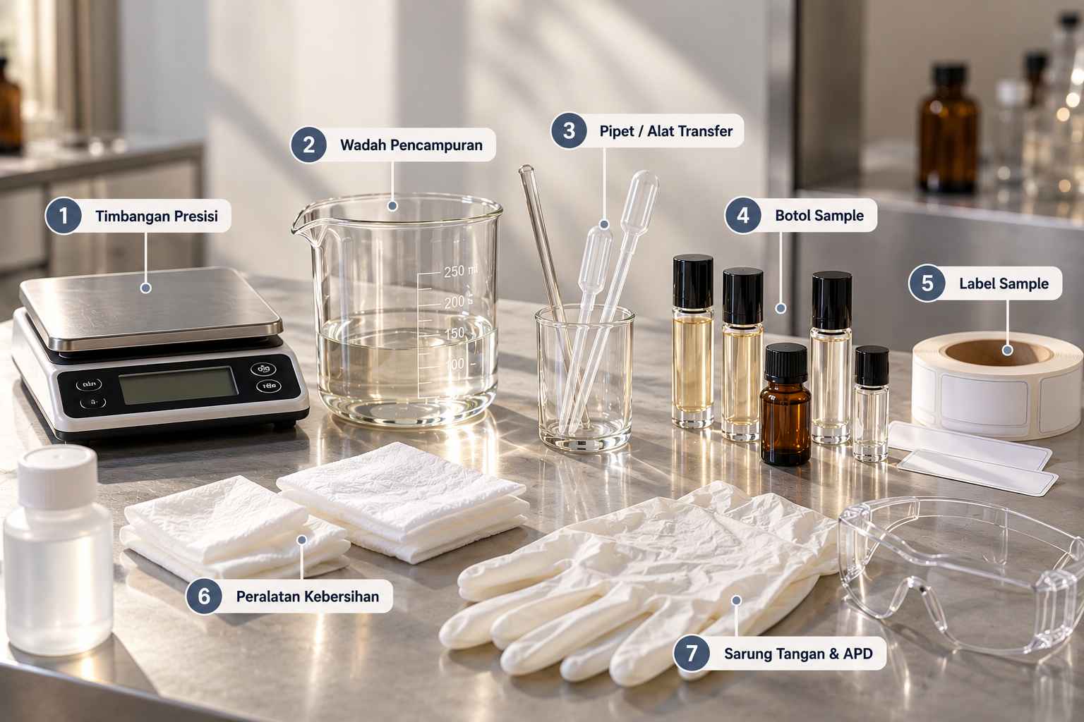 Peralatan Laboratorium untuk Meracik Parfum Komersial Presisi