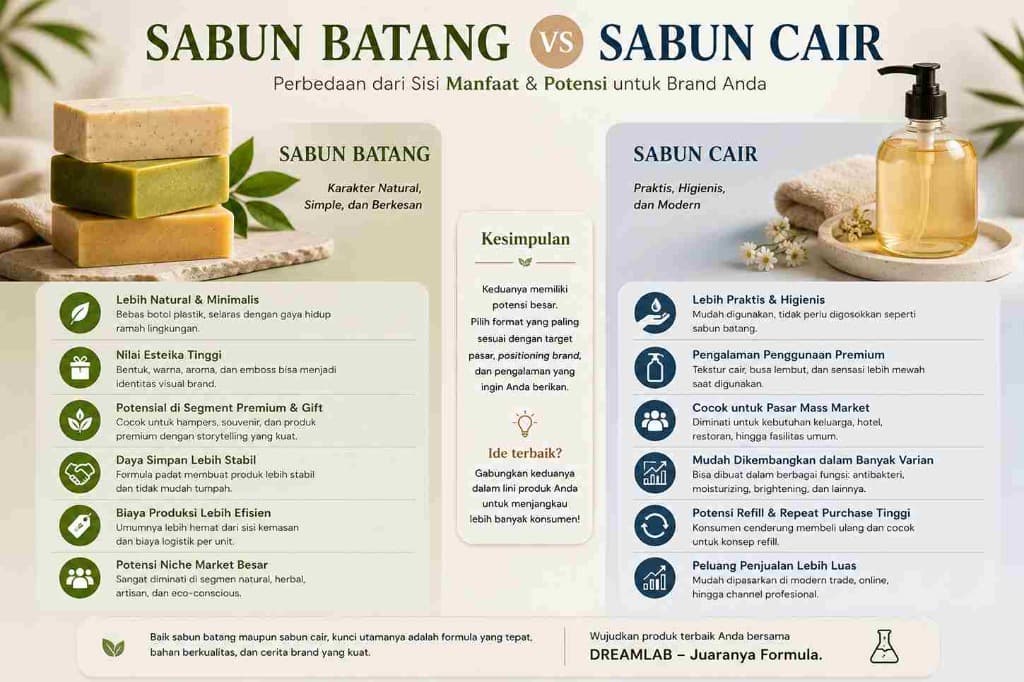 Perbandingan Sabun Batang vs Sabun Cair untuk Brand Personal Care