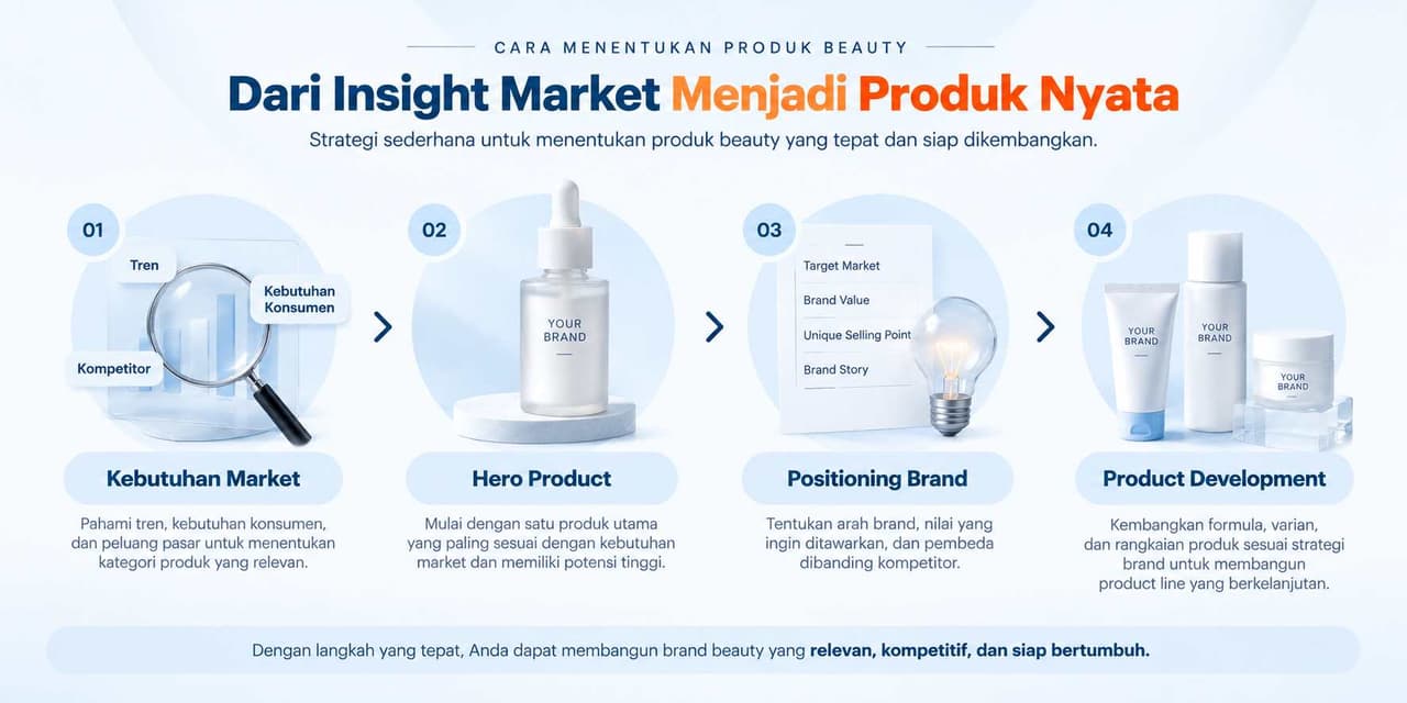 Cara menentukan produk beauty dari kebutuhan market hingga product development