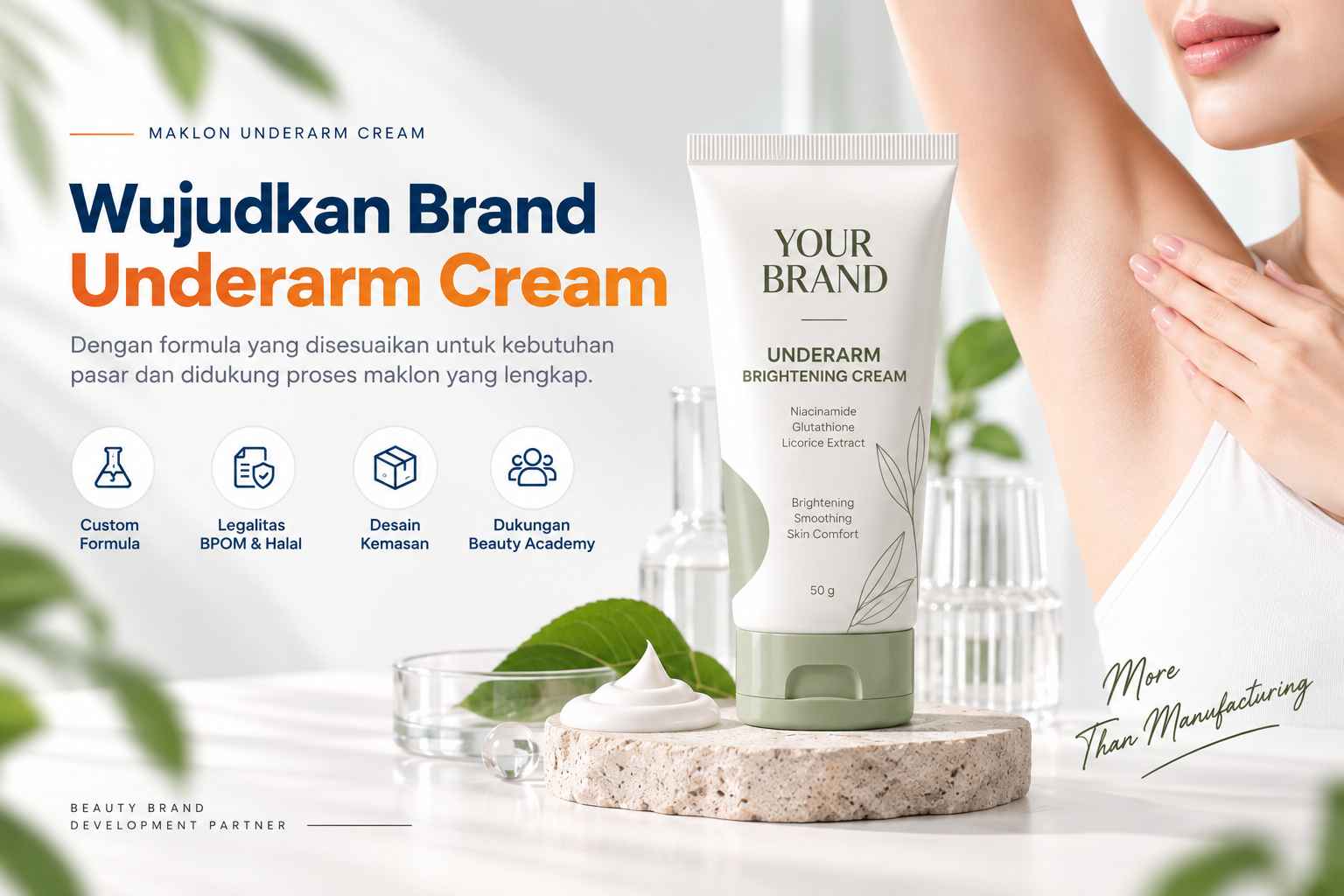 Jasa Maklon Underarm Brightening Cream BPOM