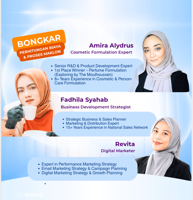Bongkar Perhitungan Biaya & Proses Maklon — Pembicara Dreampreneur Batch 2