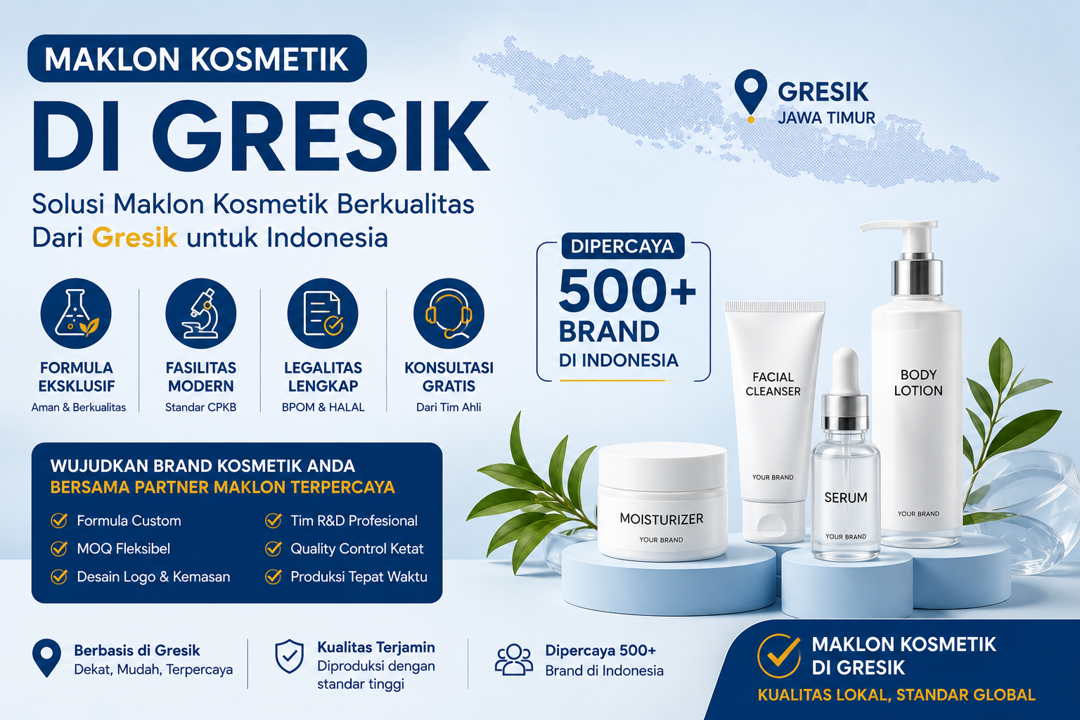Cari Maklon Kosmetik di Gresik? Makin Mudah Buat Brand Kosmetik Sendiri