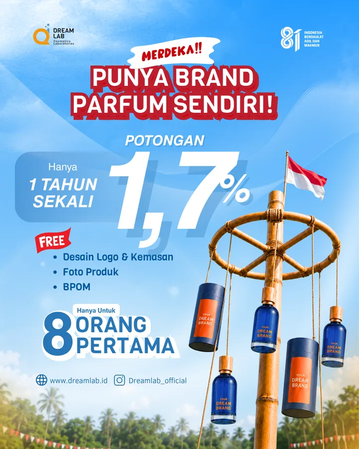 Merdeka Punya Brand Parfum Sendiri - Promo Dreamlab Potongan 1,7%